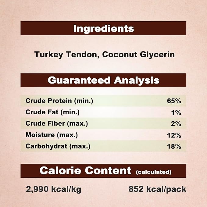 A Freschi srl Turkey Tendons for Dogs, USA-Sourced, Healthy Dog Treats, Rawhide-Free Puppy Chews, Long Lasting, All Natural, Hypoallergenic Dog Treats for Medium Breeds, 10 oz Pack Pretzel (M)