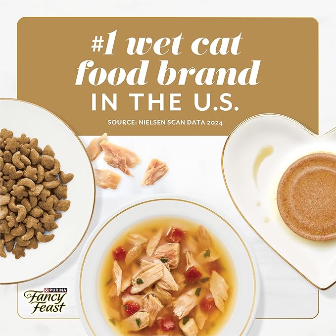 Fancy Feast Gems Pate Cat Food Mousse with Salmon and a Halo of Savory Gravy Cat Food - 4 oz. Boxes,(Pack of 16)