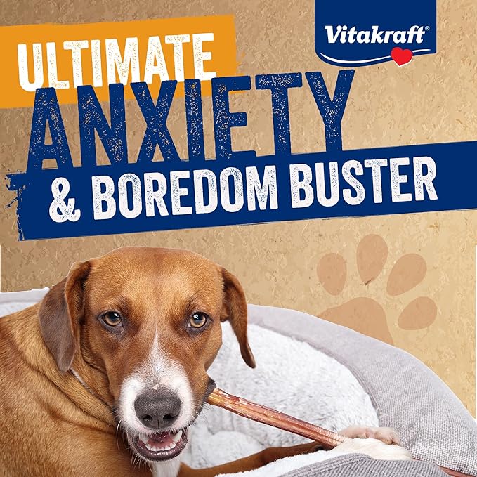 Vitakraft Dog Bully Sticks, 12 Inch, 5 Count, Thick, All-Natural Beef Chews for Dogs, 12 oz