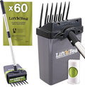 Neater Pet Brands Lift N’ Bag 2.0 Dog Pooper Scooper with Bag Attachment & 22" Pole for Small to Large Dogs, New & Improved Design, 60 Refill Bags, Heavy Duty Dog Poop Scooper for Yard, One-Hand Use