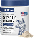Chew + Heal Labs Styptic Powder for Dogs - .5 oz Quick Stop Bleeding for Dogs Nails & Animal Cuts - Blood Stop Clotting Powder & Wound Care