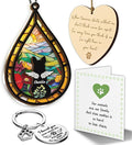 Personalized Angel Dog Memorial Suncatcher, Dog Cat Suncatcher Remembrance Gift, Engraved Pet Memorial Ornament, Pet Sympathy Keychain, Animal Loss Sympathy Card, Rainbow Bridge Pet Loss Gift