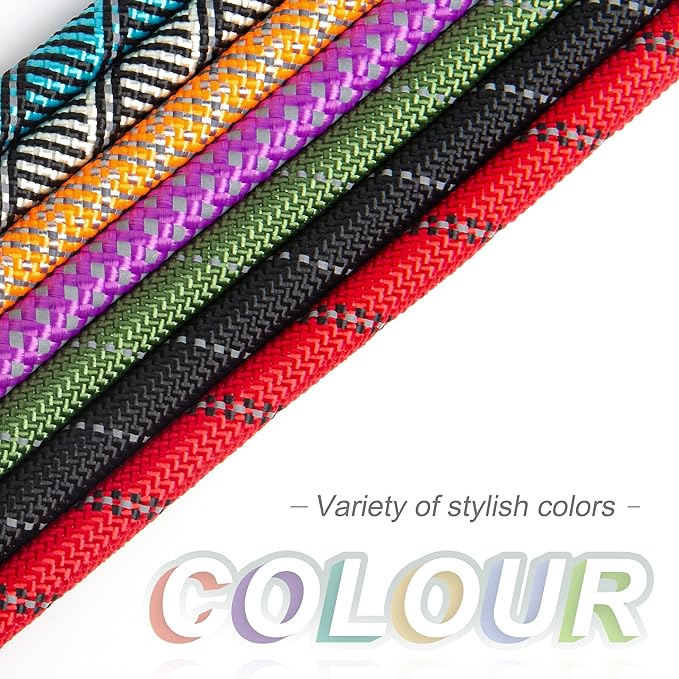 Fida Durable Slip Lead Bulk Pack of 5, Heavy Duty 1/2" x 6 FT Comfortable Strong Rope Slip Lead for Large, Medium & Small Dogs No Pulling Pet Training Leash with Highly Reflective Red