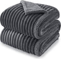 Waterproof Dog Blanket for Small Dogs, Washable Soft Puppy Cat Blanket Flannel Cotton Velour for Sofa Couch Protector, Comfort & Security Reversible Bed Protection for Pet, 25"X35", Gray