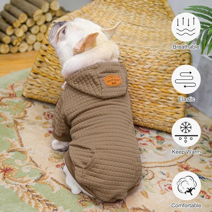 BEAUTYZOO Dog Sweaters for Extra Large Dogs Girl Boy, XXXL Dog Hoodie with Pocket & Leash Hole, Soft Warm Waffle-Like Laminated Cotton Pet Clothes for Cold Weather, Doberman Great Dane Sweatshirt, 3XL