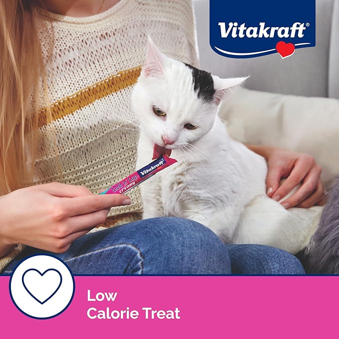 Vitakraft Lick 'n' Lap Snack Creamy, Cat Treat with Real Salmon, 44 Count
