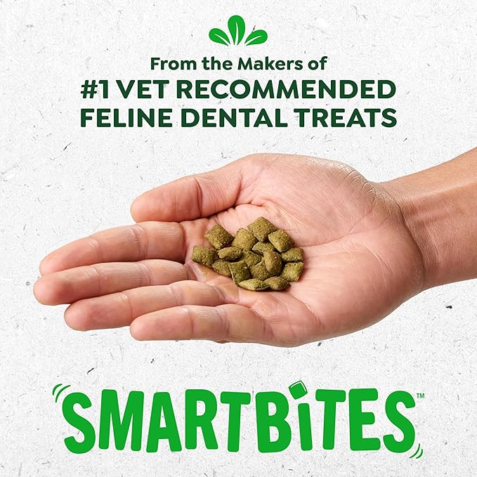 Greenies Feline Smartbites Healthy Kitten Treats for Indoor Kittens, Crunchy and Soft Natural Cat Treats, Chicken Flavor, 16 oz. Tub