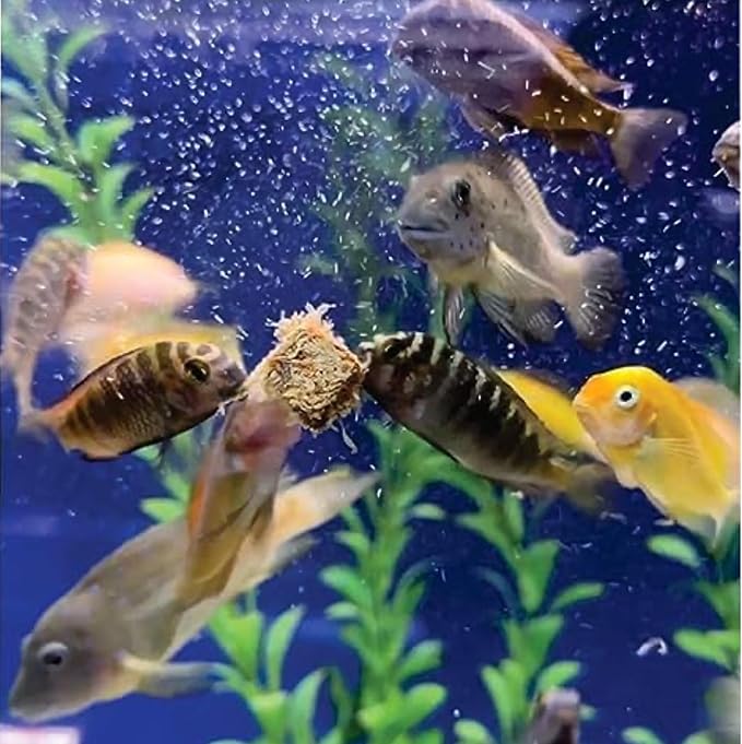 Super Cichlids Freeze Dried California Blackworms - All Natural - Perfect for Marine & Tropical Aquariums - High Protein, No Preservatives - Ideal Live Blackworms Alternative Fish Food (75 Grams)