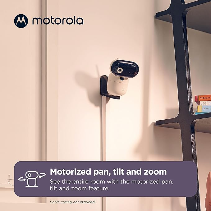 Motorola Nursery WiFi Baby Monitor with Camera, 5" Screen, Wall Mount, Long Range, 2-Way Audio, Temperature Sensor, Motorized, Lullabies, PIP1610 HD Connect