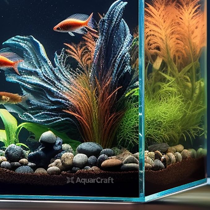 Ultra Clear Glass Fish Tank 3.5 Gallon, 5mm Thickened Rimless Aquarium Tank Low Iron, Nano Aquarium for Betta Gold Fish Shrimp，14.5”L x 5.1”W x 10.6”H