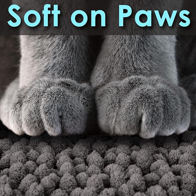 CatGuru Cat Litter Mat, Medium, Extra Large, XXL, Waterproof Litter Box Mat, Non Slip Kitty Litter Mat, Machine Washable Litter Trapping Mat, Soft Litter Tray, Cat Stuff (XXL, Dark/Heavy-Duty)