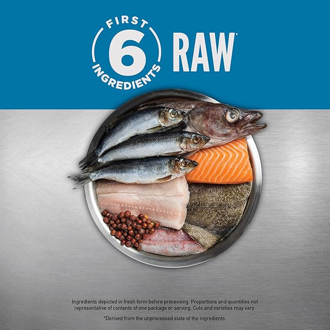 ORIJEN Grain Free High Protein Premium Dry Cat Food Six Fish Recipe 7lb Bag
