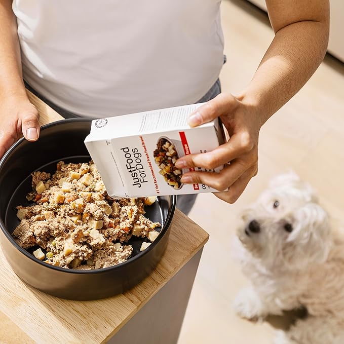 JustFoodForDogs Pantry Fresh Wet Dog Food, Complete Meal or Topper, Chicken & White Rice Human Grade Recipe - 12.5 oz (Pack of 6)