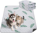 Washable Pee Pads for Dogs, 2Pack Reusable Puppy Pads, Super Absorbent & Leakproof Dog Pads, Anti-Slip Dog Pee Pads for Puppy Training & Incontinence, Leaf Pattern 24"x36"