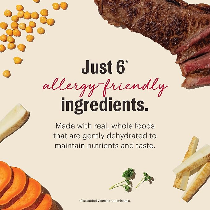 The Honest Kitchen Human Grade Dehydrated Dog Food, Limited Ingredient Beef Dog Food, 4 lb Box