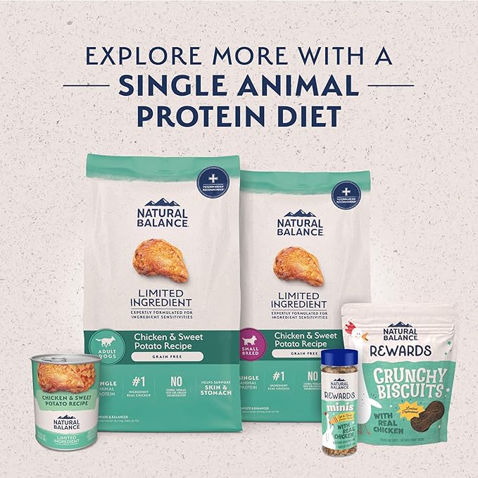 Natural Balance Limited Ingredient Small Breed Adult Grain-Free Dry Dog Food, Chicken & Sweet Potato Recipe, 4 Pound (Pack of 1)