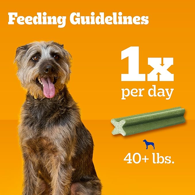 Pedigree Dentastix Dog Dental Treats, Large Breed Dog Treats, Fresh Flavor, (4) 15ct Bags (60 Treats Total)