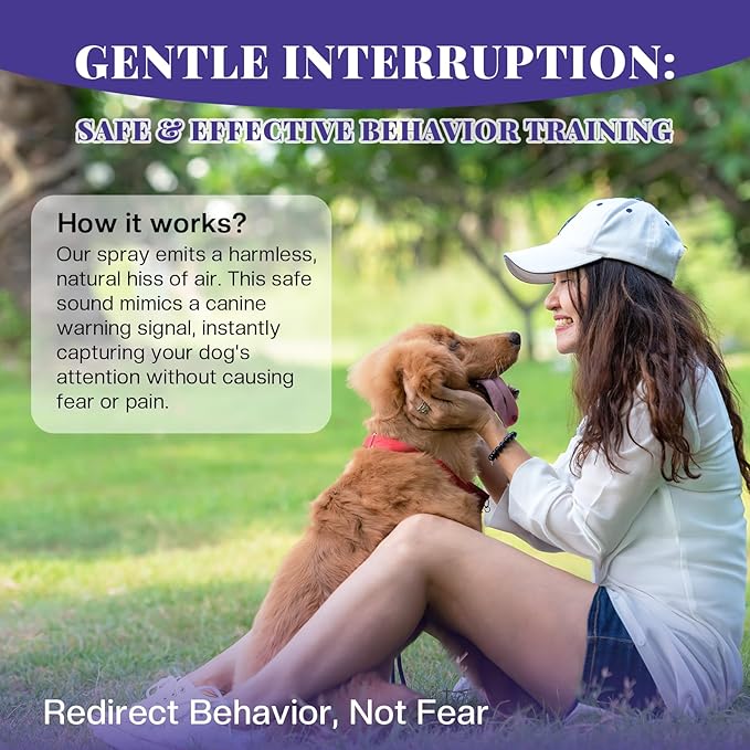 Dog Training Spray with Citronella: 90ml Humane Dog Corrector Spray for Barking, Jumping & Chewing, Dog Behavior Correction Spray for Medium & Large Dogs