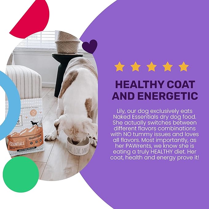 I and love and you Naked Essentials Dry Dog Food - Chicken + Duck - High Protein, Real Meat, No Fillers, Prebiotics + Probiotics, 4lb Bag