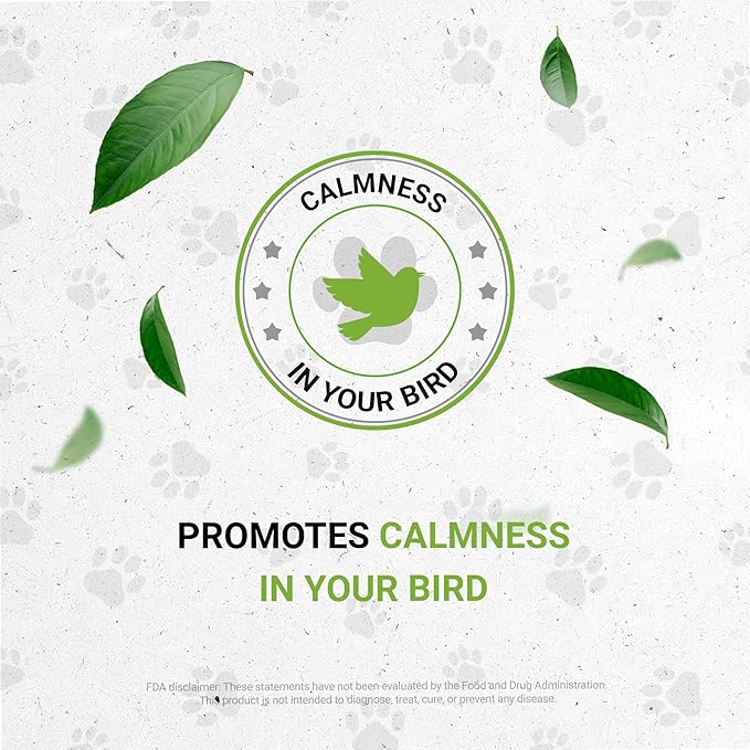 Birds Anxiety | Natural Herbal Dietary Pet Supplement for Birds | Support Stress Relief | Alcohol-Free Extract, Chamomile, Lemon Balm, Lavender, Linden, Fennel 2 oz