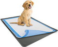 TidyFriend Dog Pee Pad Holder Tray Fits for 28” x 34” Wee Wee Pee Pads - Stable Grip, Raised Edges, Quick-Wipe Silicone Surface Dog Potty Tray Holder for Indoor Flooring Protection (Grey)