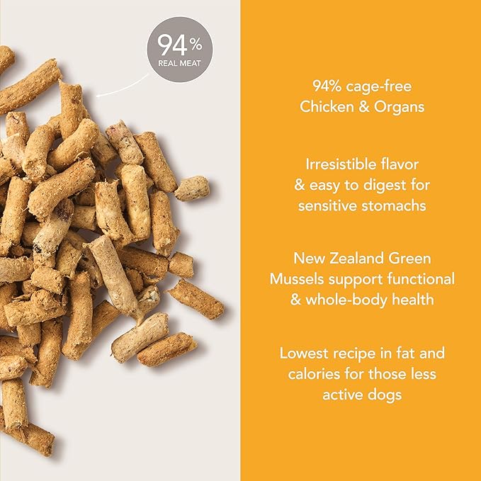 K9 Natural Chicken Freeze Dried Dog Food, High-Meat Natural Complete Meal or Meal Toppers for Dogs, Cage-Free Chicken from New Zealand, Grain-Free, GMO-Free, Complete & Balanced Nutrition, 8lb