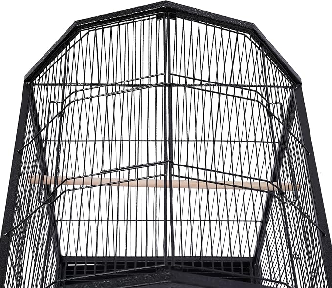 40-Inch Bird Cage, Mobile Parakeet Cage with 5 Doors for Mid & Small-Sized Birds, Cockatiel, Sun Conure, Green Cheek, Senegal, Jardine, Red-rumped, Quaker