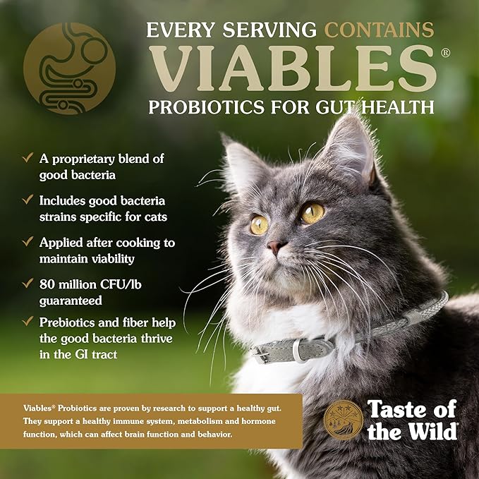 Taste of The Wild High Protein Real Meat Recipes Premium Dry Cat Food with Superfoods and Nutrients Like Probiotics, Vitamins and Antioxidants for Adult Cats and Kittens 5lb (Pack of 1)