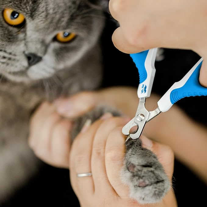 Mr. Pen Cat Nail Trimmer - Blue & White, Cat & Kitten Nail Clipper, Pet Claw Trimmer for Small Dogs