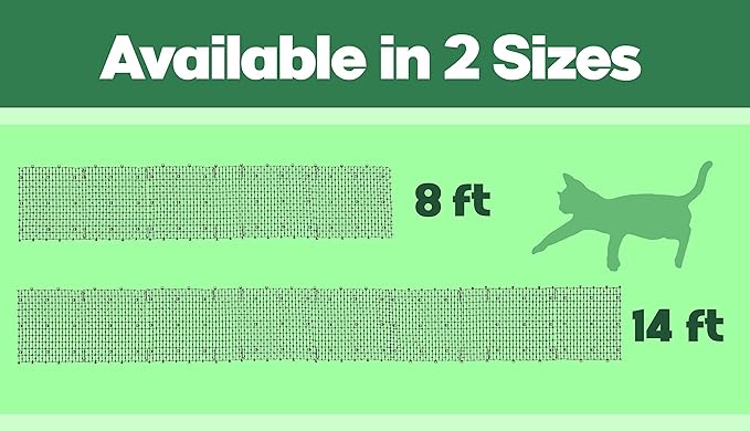 Tapix Cat Scat Mat with Spikes Digging Stopper (14 ft.) - Anti-cat Network Cat Strips, Cat Deterrent Mat for Indoor and Outdoor with 10 Staples