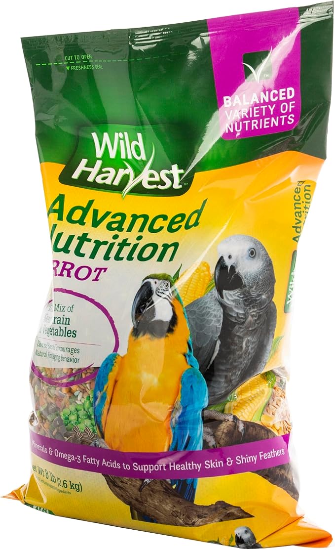 Wild Harvest Advanced Nutrition Parrot 8 Pounds, Seed, Grain And Vegetable Mix