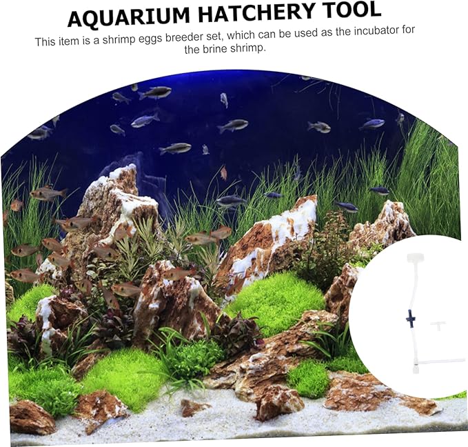 2 Sets Shrimp Hatching Bottle Kit DIY Aquarium Hatchery Tool with Transparent Caps and Connectors for Brine Shrimp Artemia Eggs Incubation in Soda Bottles