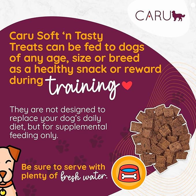 CARU - Soft 'n Tasty Baked Bites - Lamb Bites Dog Treats - Flavorful Training Treats - 4 oz.