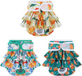 Dog Diapers Washable (3 Pack), Reusable Female Dog Diapers Highly Absorbent for Heat, Incontinence, XS
