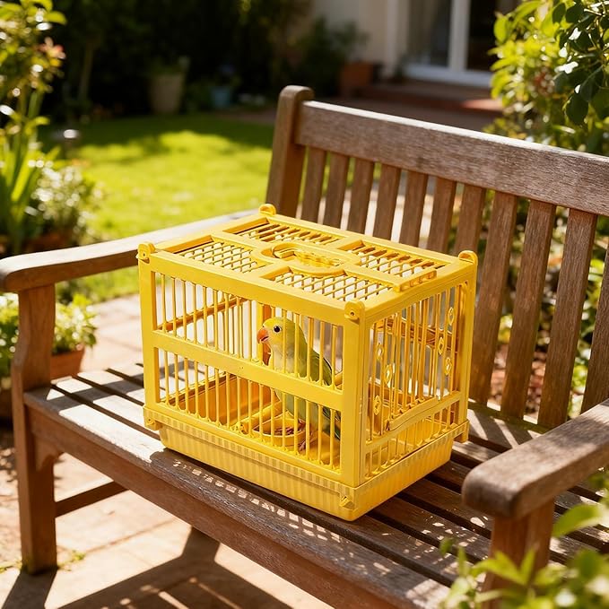 Bird Carrier Travel Cage - Birds Transport Cage with Standing Perch - Multifunctional Parrot Carrier,for Parrot Parakeet Cockatiel Conure Finch Lovebird Cockatoo Travel Indoor Outdoor Walking