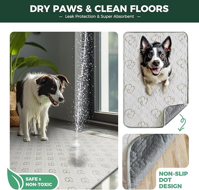 FXW Homeplus Unleashed Indoor Dog Playpen - Stress-Free and Safe Play, Heavy Duty 40 Inch 8 Panels with Washable Pee Pad for Medium and Large Dogs, White│Patented