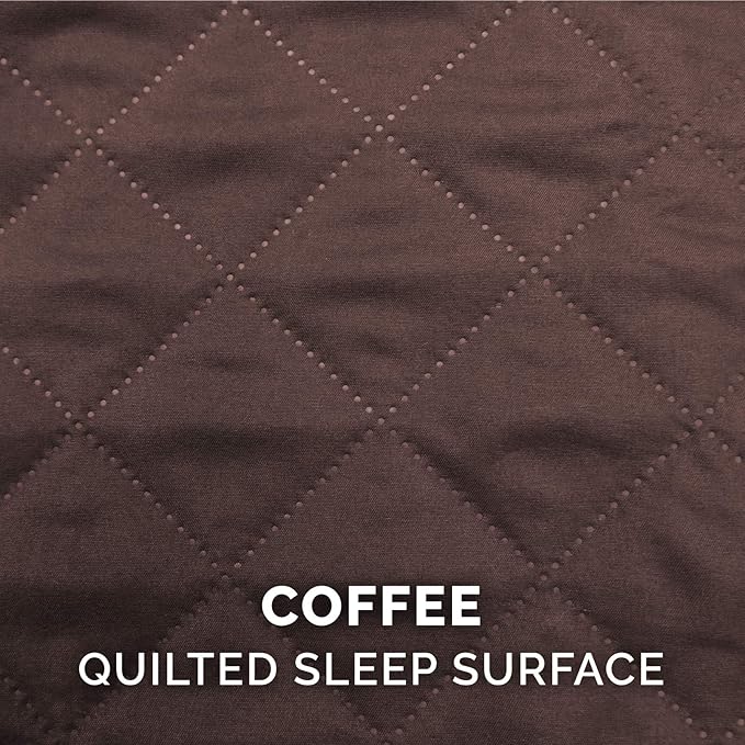 Furhaven Replacement Dog Bed Cover Quilted Sofa-Style, Machine Washable - Coffee, Large