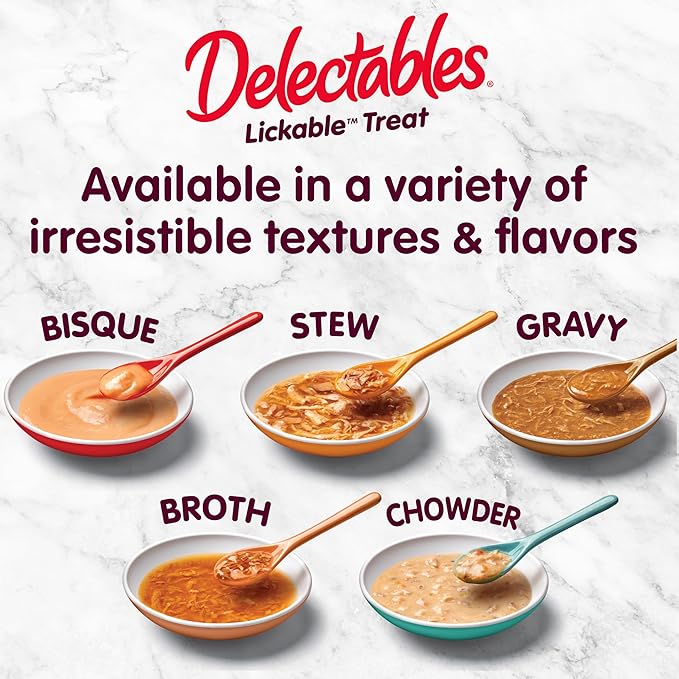 Hartz Delectables Savory Broths Senior 10+ Chicken & Tuna Lickable Cat Treat, 12 Pack