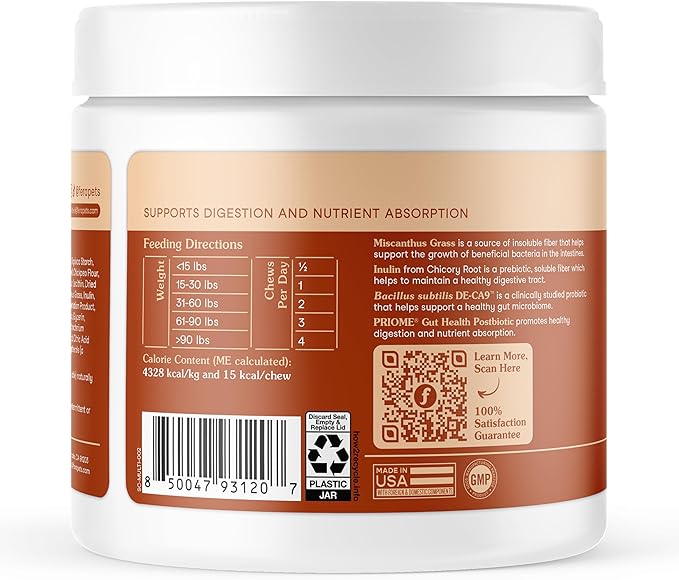 Fera Pets Probiotics for Dogs with Prebiotics and Postbiotics - Full Spectrum Gut Health Support - Promotes a Balanced Gut Microbiome - Boosts Immune Health - 90 Soft Chews (Pack of 2)