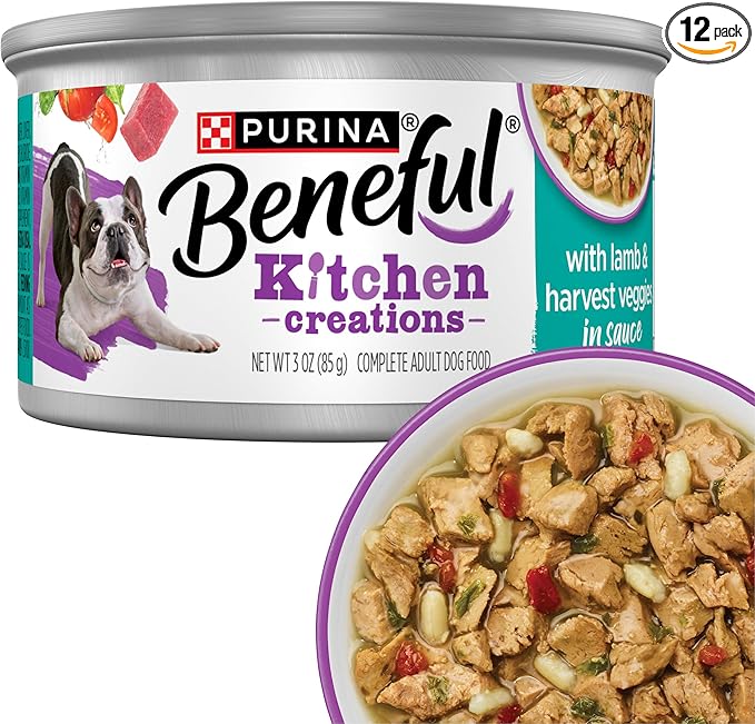 Purina Beneful Kitchen Creations with Lamb and Harvest Veggies in Sauce Wet Dog Food - (Pack of 12) 3 oz. Cans