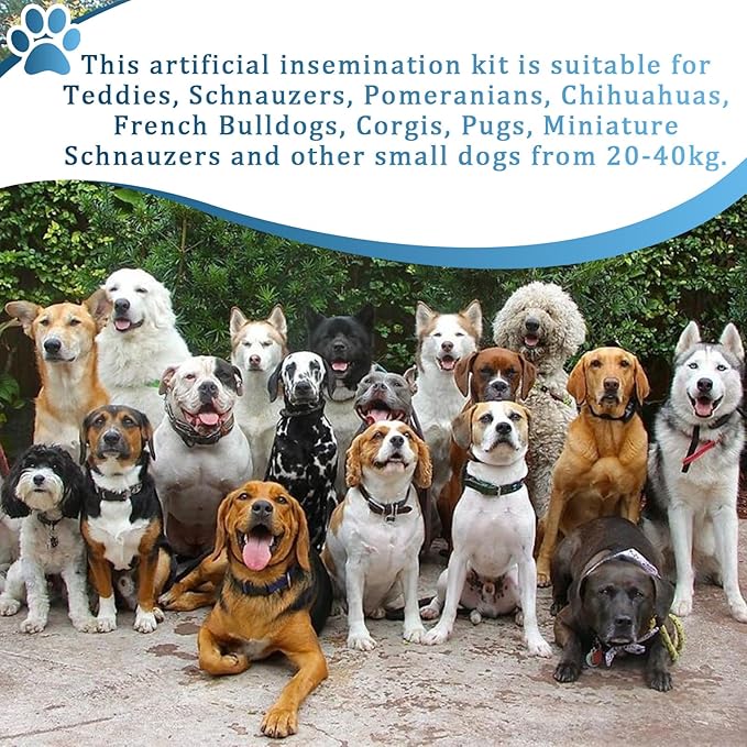 Wadoy Dog Artificial Insemination Kit for 20-40KG Dogs Corgi Semen Device Canine Insemination 𝑼𝒑𝒈𝒓𝒂𝒅𝒆 Bulldog Insemination Tools