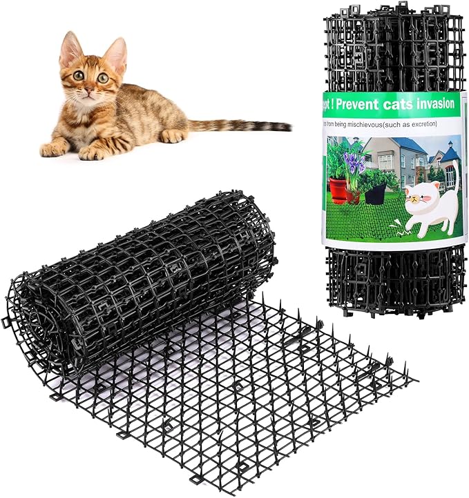 Cat Scat Mat with Spikes 6.5FT Cat Deterrent Mats Plastic Scat Mat for Dogs and Cats Spike Deterrent