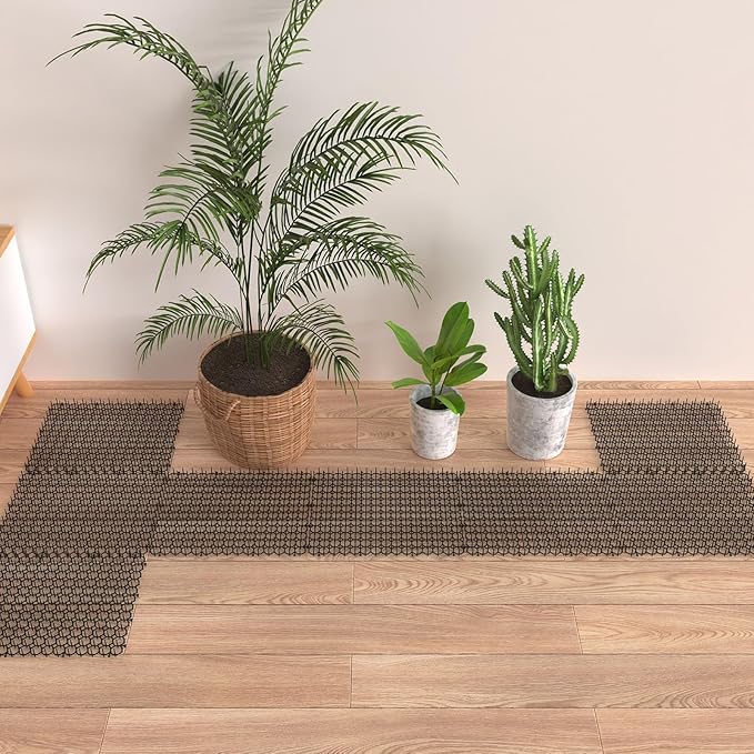 Hmyomina 16 x 13 Inch Cat Scat Mat with Spikes Outdoor/Indoor, Cat Deterrent Mat(16 Pack)