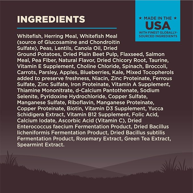 Wellness CORE Adult Dry Dog Food, Grain Free Kibble, Natural, High Protein, Chicken Free, Whitefish, Herring and Salmon Recipe, 12 lb Bag