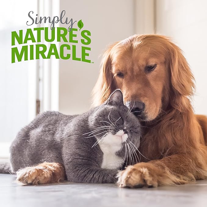 Nature's Miracle Simply Pet Stain and Odor Remover, 16 Ounce, Made with 86% Plant-Derived Surfactants