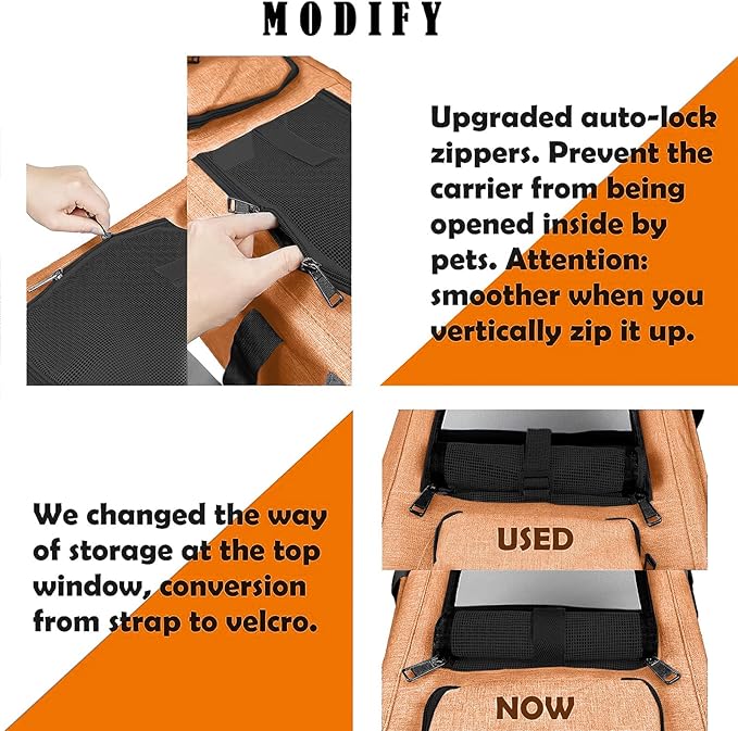 Dog Carry Bag for Puppy Pet Soft-Shell Portable Kennel Crate for 0-15 lbs Foldable Pomeranian Travel Cage Tea Cup Yorkie Carrier Purse Indoor Carrying Case Cat Supply Melon Tiny Dog Melon