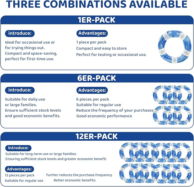 6er-Pack Refill Bags, Cat Litter Refill Bags, Diaper Refills,With Excellent Sealing and Toughness, The Refill Bag is Compatible With all Diaper Pails and Cat Litter Disposal Pails