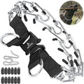 Quick Release Dog Training Collar Adjustable Stainless Steel Collar for Small Medium Large Dog (Black, S Neck Girth 11.2"-14.5")