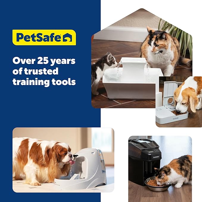 PetSafe Outlast Cat Fountain - Pumpless Water Fountain - HydroSpin Continuous Water Flow - Dual Ion-X Filtration - Dishwasher Safe - Smart Sensor Fountain - 90 oz