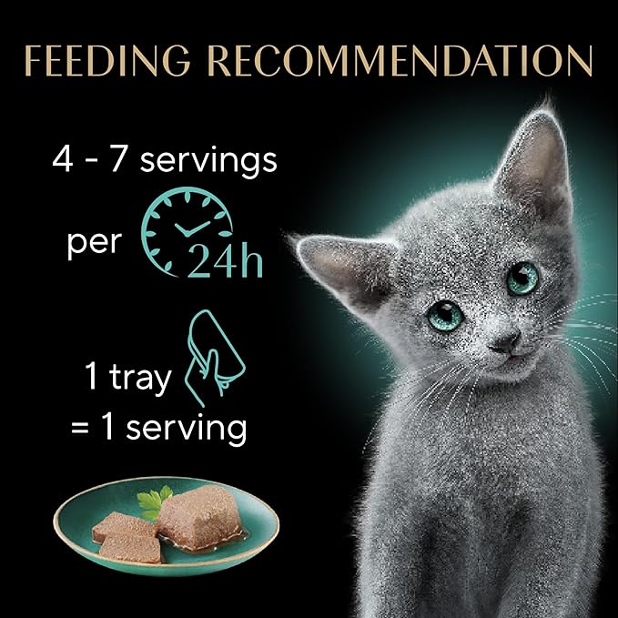 Sheba Perfect Portions Kitten Wet Food, Pate Cat Food Wet Entree, Chicken Recipe, 2.6 oz. Twin-Pack Trays (24 Count, 48 Servings)